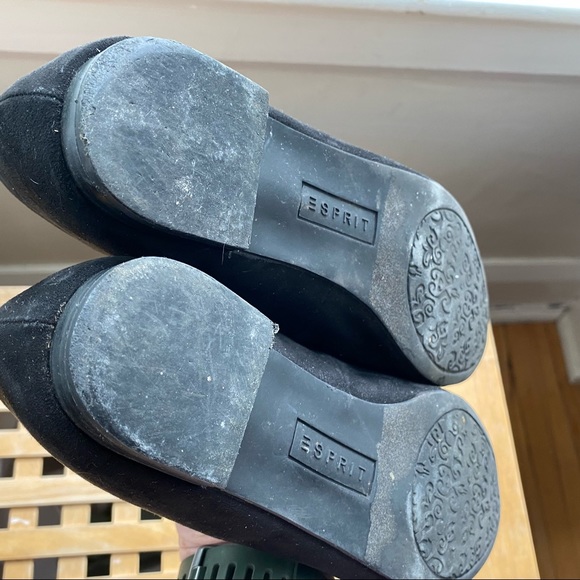 Esprit suede ruffle pointed ballet flats 7 - Picture 12 of 16